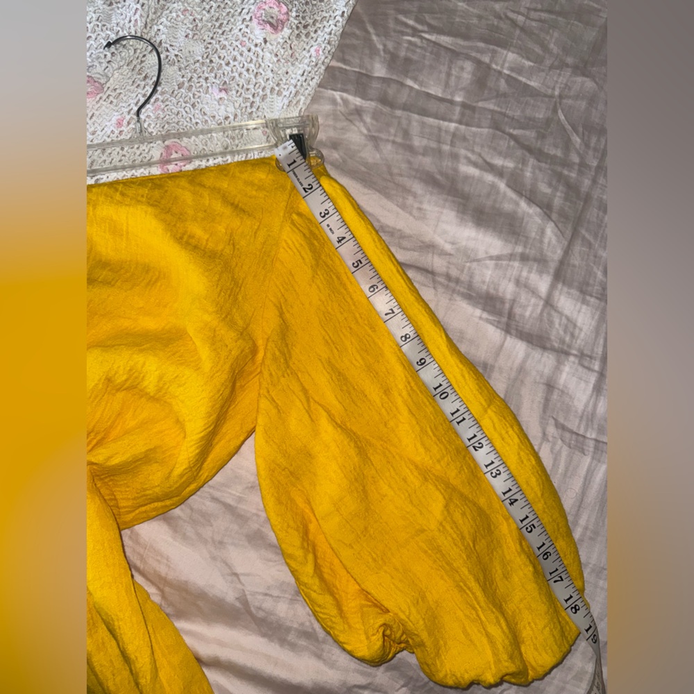 Mara Hoffman Emilie One-Shoulder Cotton Linen Cloqué Midi Dress Yellow Size 0 - Picture 9 of 10